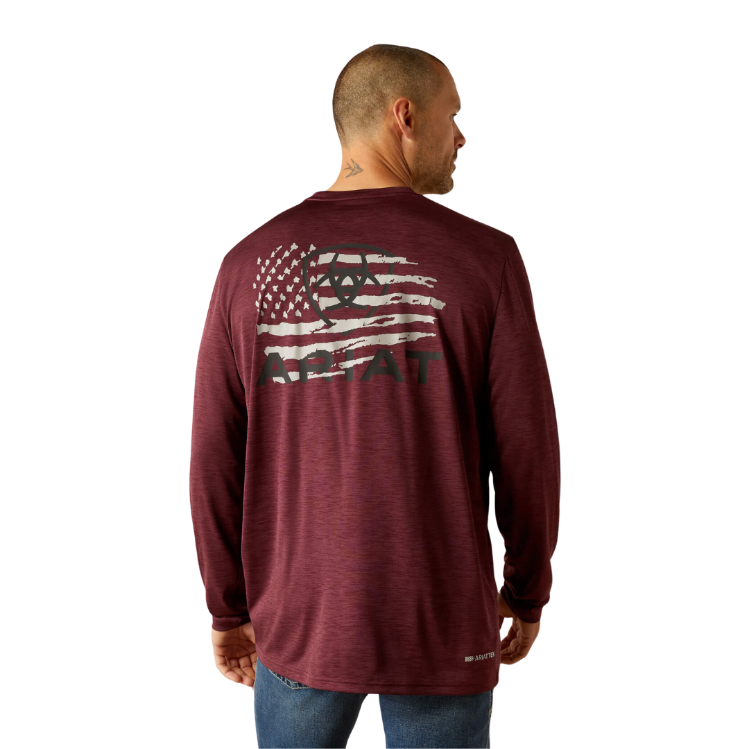 Ariat Men's Charger Breakthru Malbec Tee Shirt