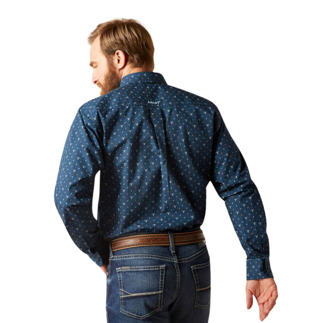 Ariat Men's Gavyn Fitted Western Moonlit Ocean Shirt