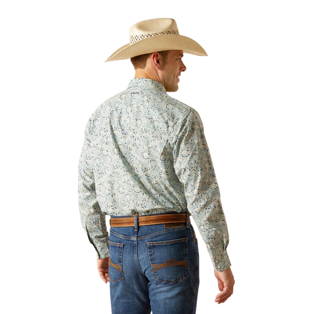 Ariat Men's Emery Long Sleeve Snap Blue Shirt