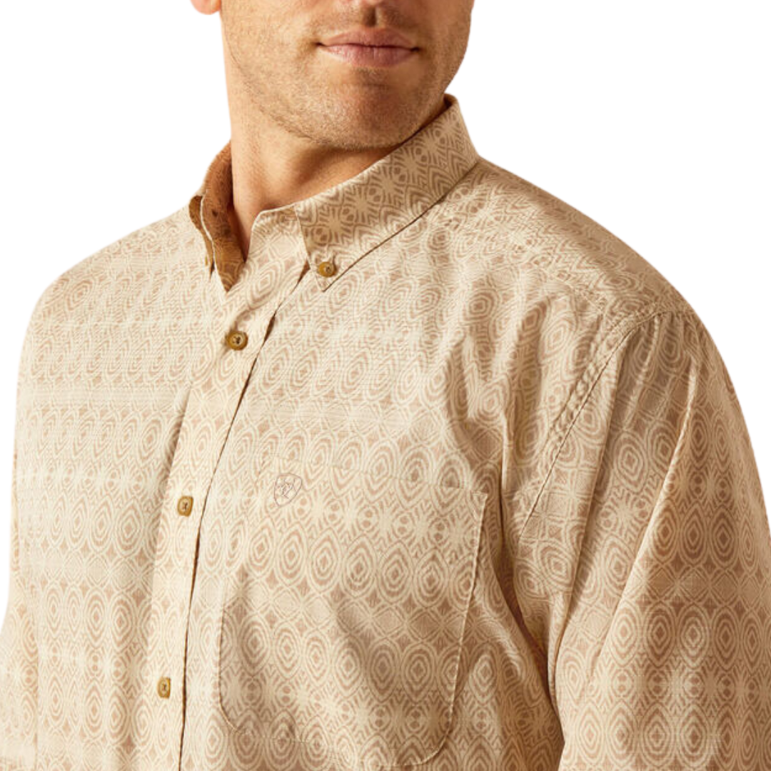 Ariat Men's 360 Air Flow Classic Fit Simply Taupe Shirt
