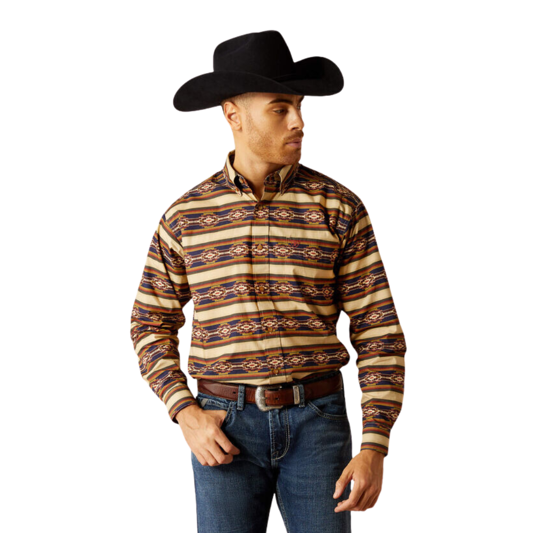 Ariat Men's Stanford Classic Fit Khaki Shirt