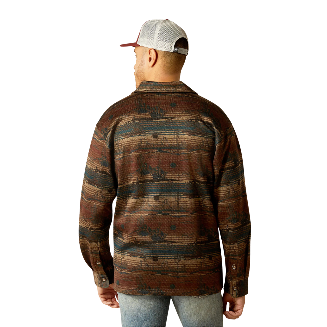 Ariat Men's Caldwell Printed Jacket Brown Shirt