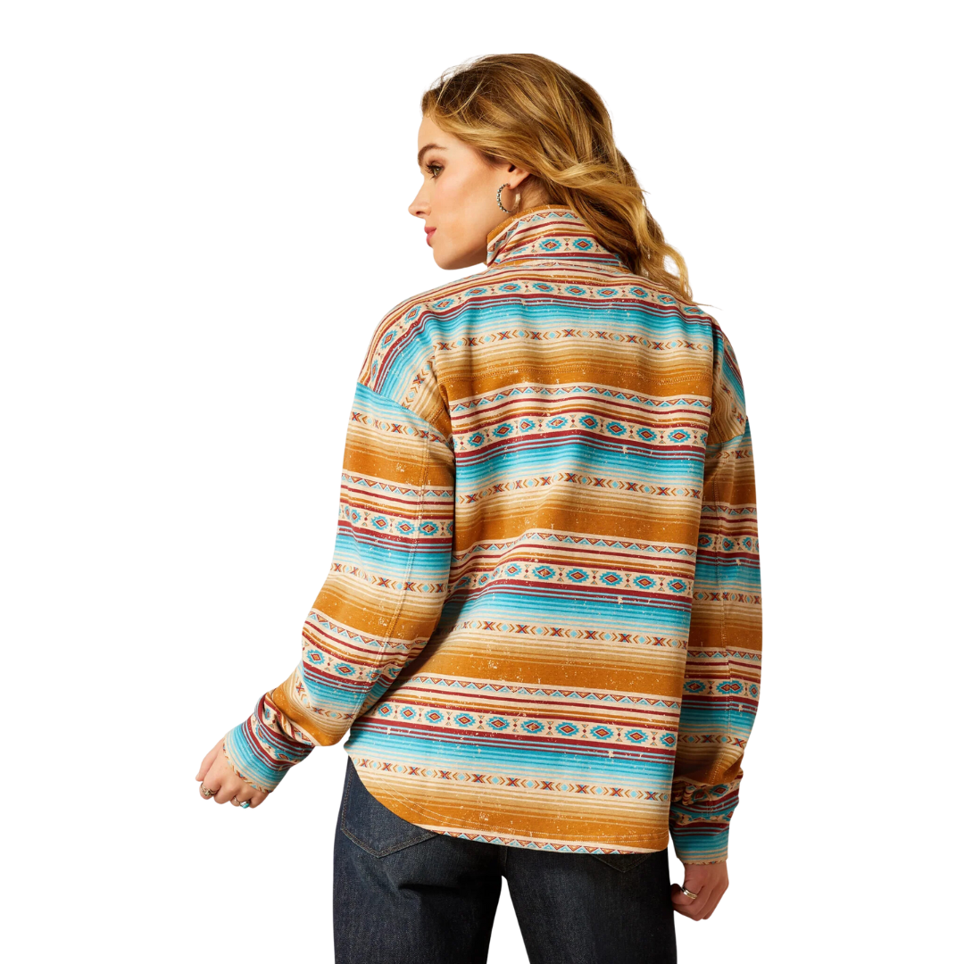Ariat Women's Hometown Fallon Serape Print Orange Sweatshirt