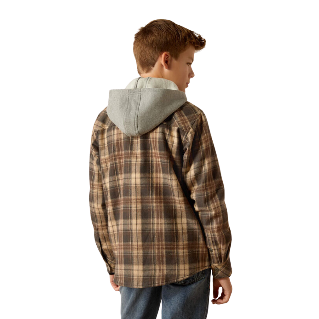 Ariat Youth Boy's Bison Plains Hydran Heather Hoodie