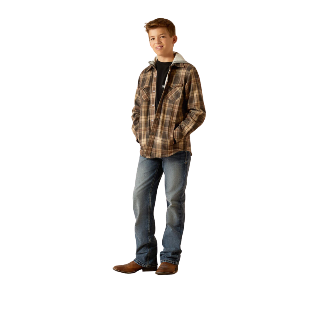 Ariat Youth Boy's Bison Plains Hydran Heather Hoodie