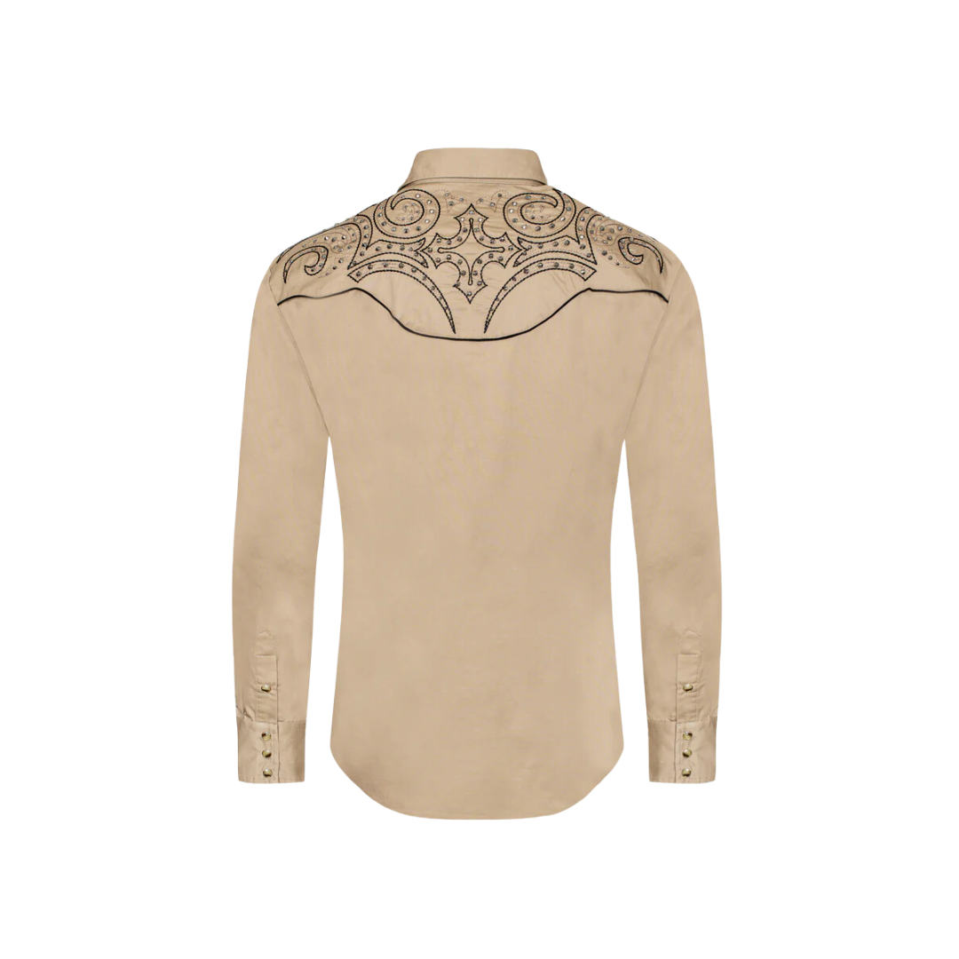 Avalon Men's Western Cowboy Embroidery Woven Shirt