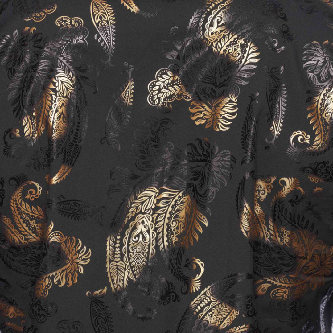 Avalon Men's Luxury Brand Printed Silk Like Shirts