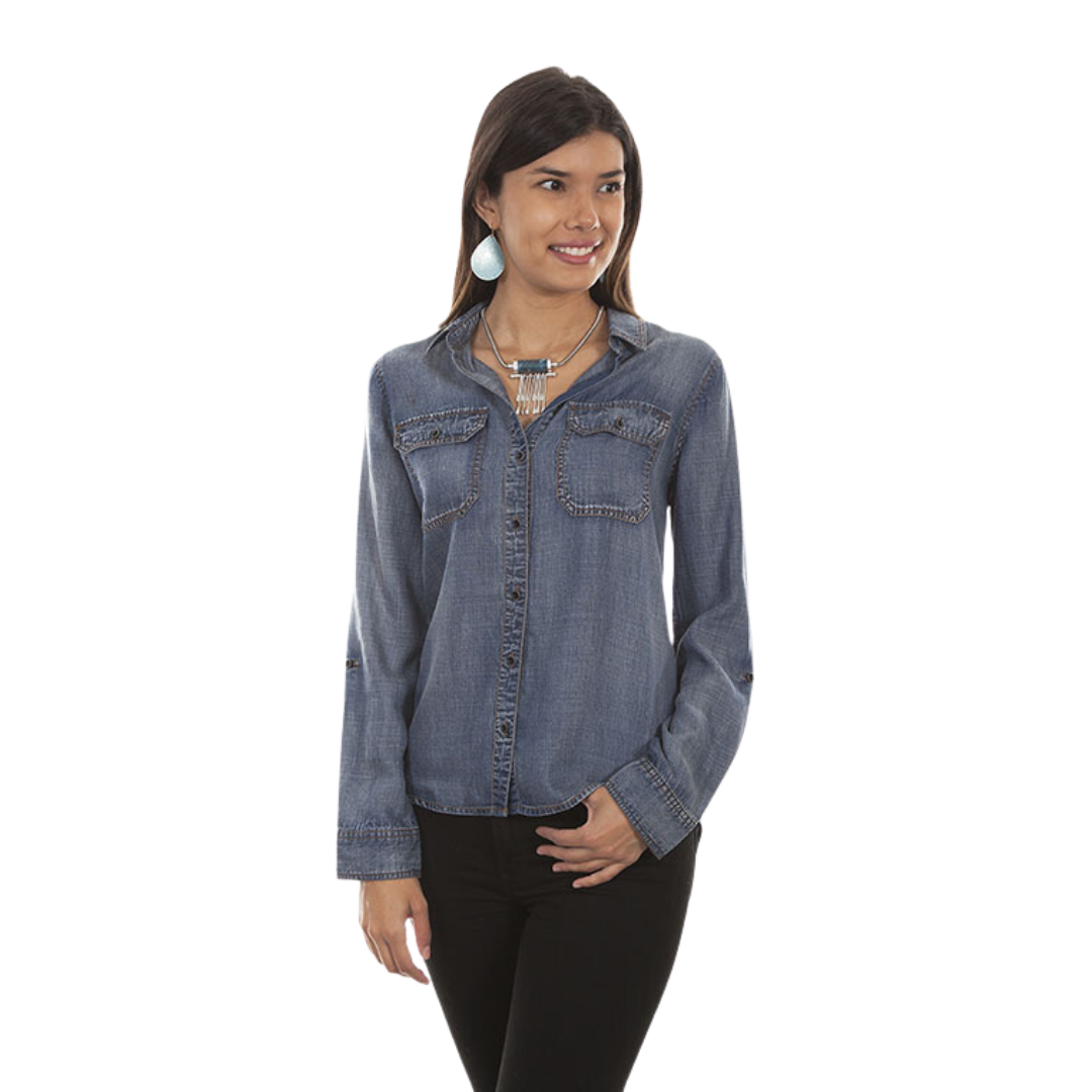 Scully Leather Women's Denim Top Shirt