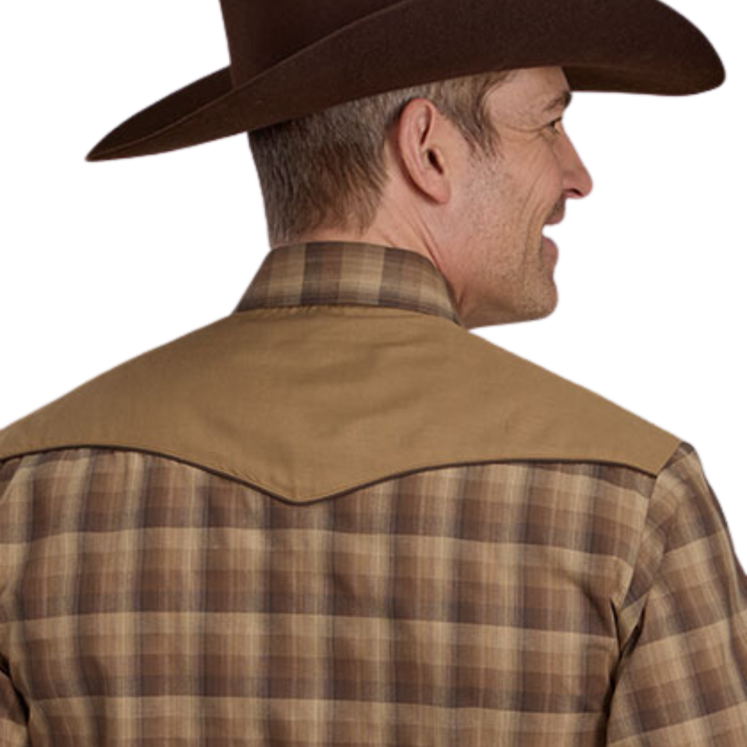 Roper Men's Plaid Brown Shirt