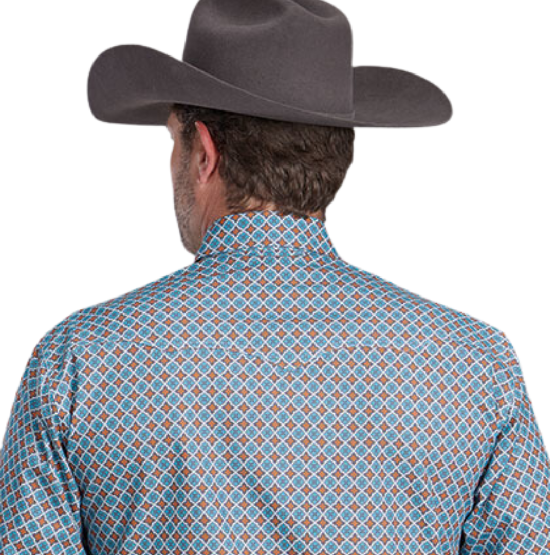 Roper Men's Foulard Blue Shirt