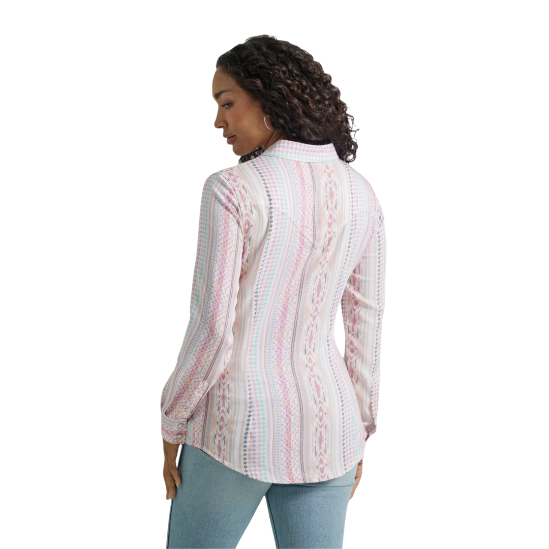 Wrangler Women's Retro Aztec Pink Shirt