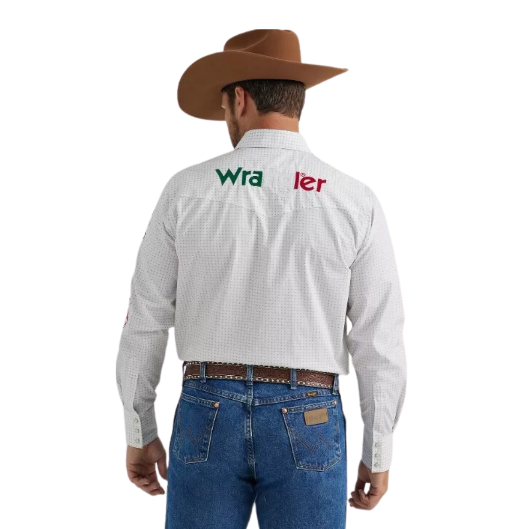 Wrangler Men's Logo Mexico White Shirt