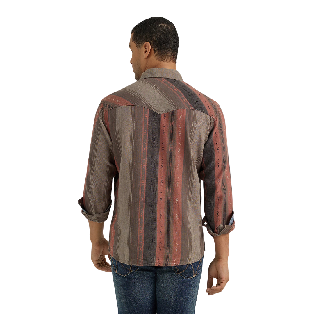 Wrangler Men's Retro Premium Warm Stripe Shirt