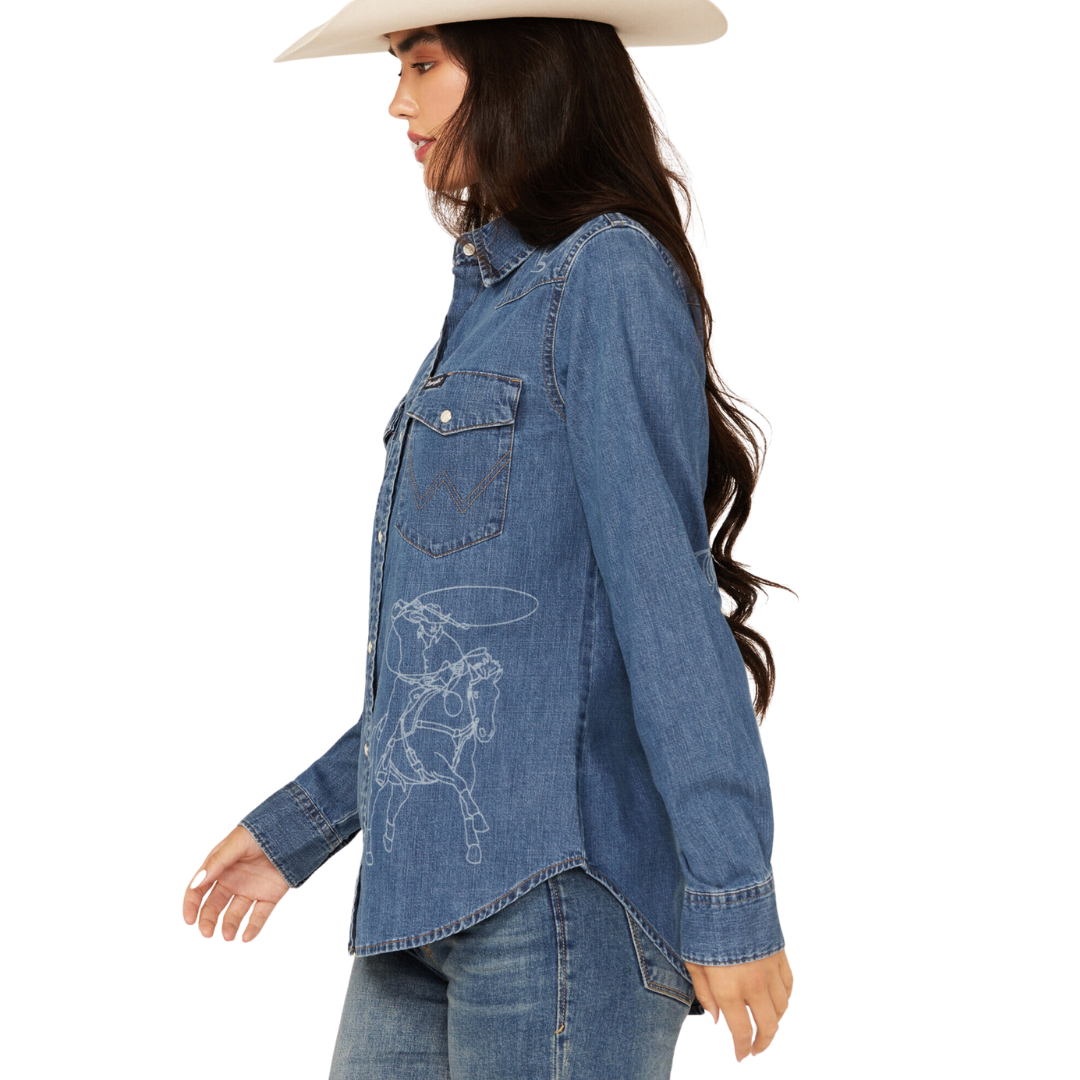 Wrangler Women's Cowboy Denim Shirt