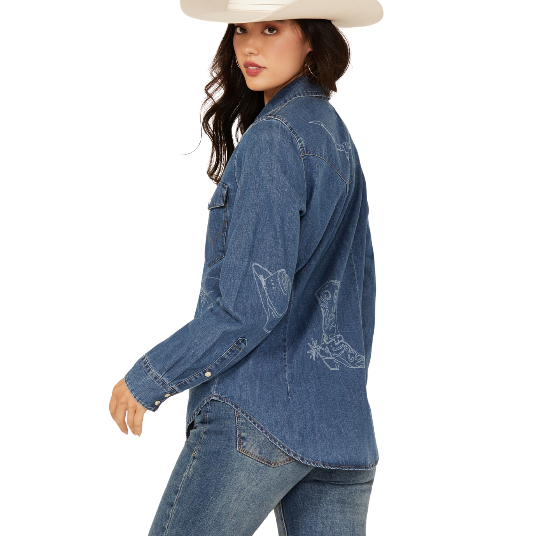 Wrangler Women's Cowboy Denim Shirt