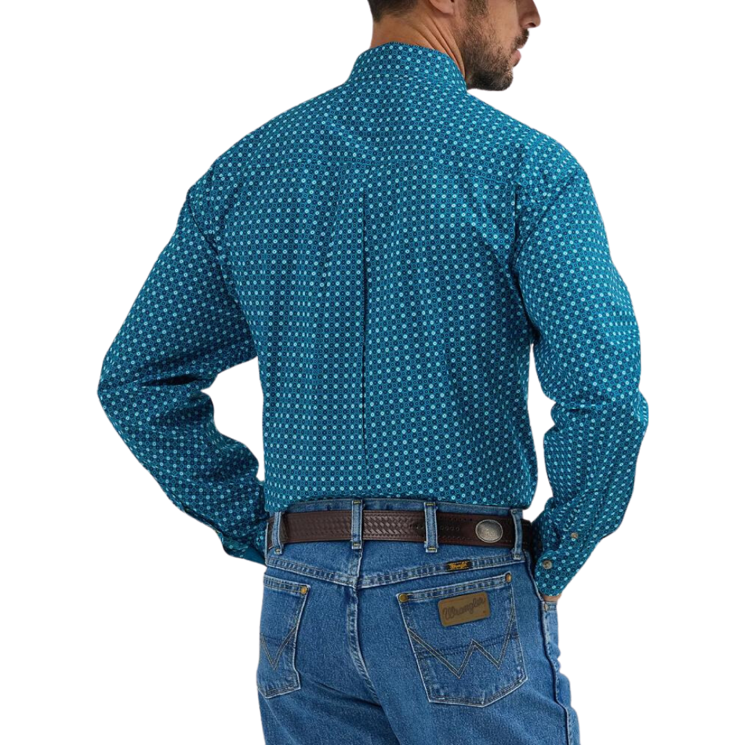 Wrangler Men's George Strait Turquoise Shirt