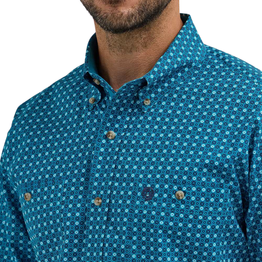 Wrangler Men's George Strait Turquoise Shirt