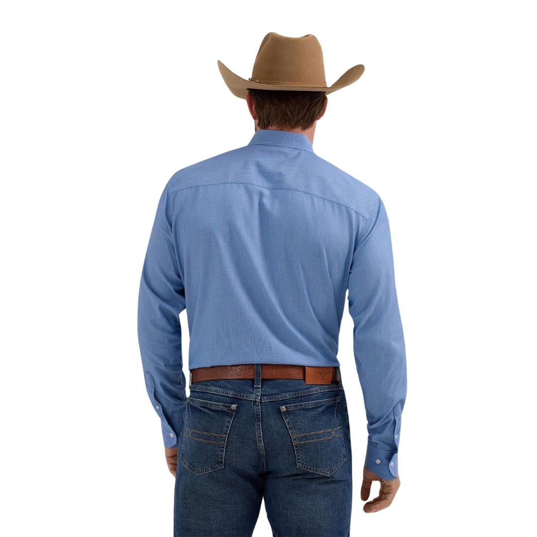 Wrangler Men's Cody Johnson Print Blue Shirt