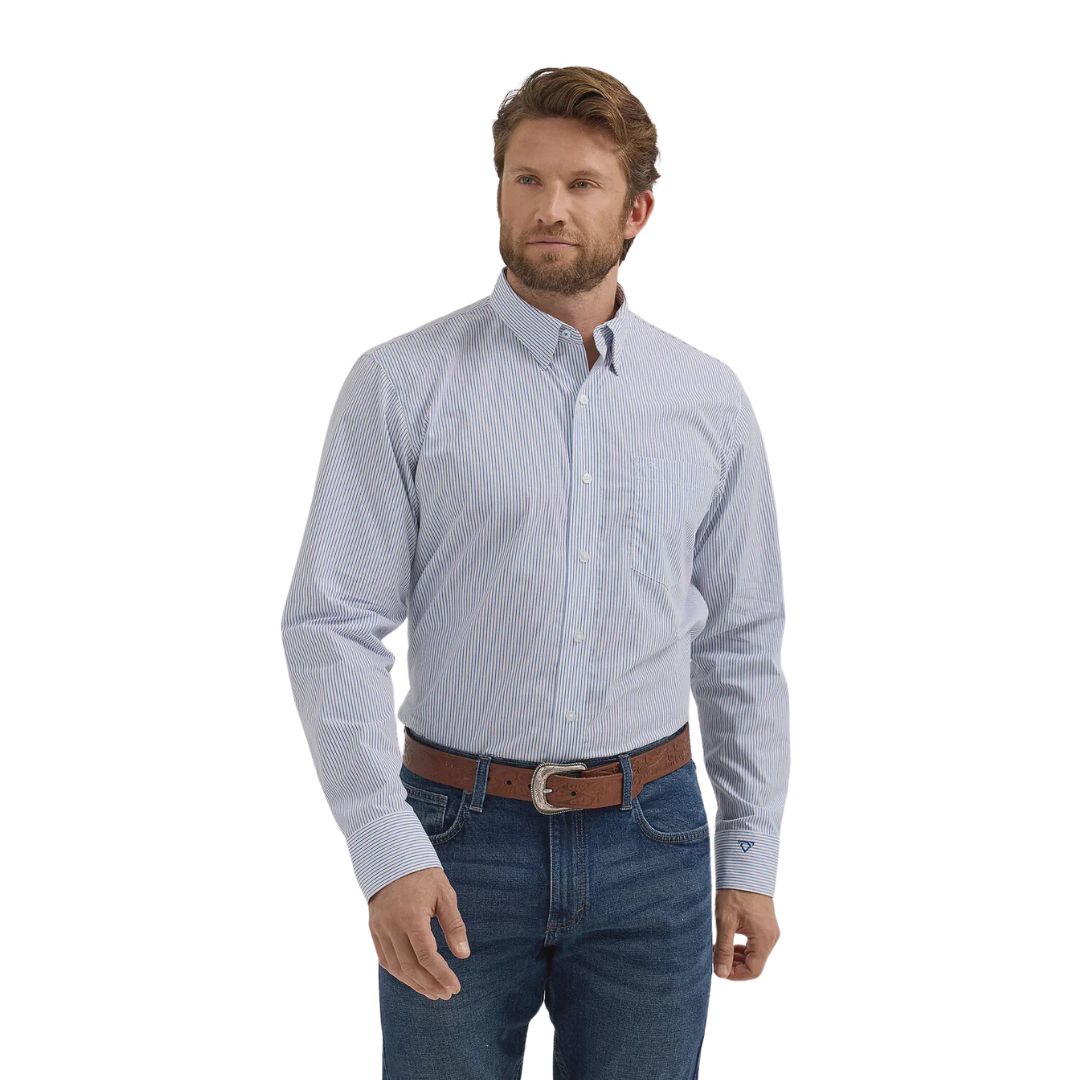 Wrangler Men's Cody Johnson Blue Stripe