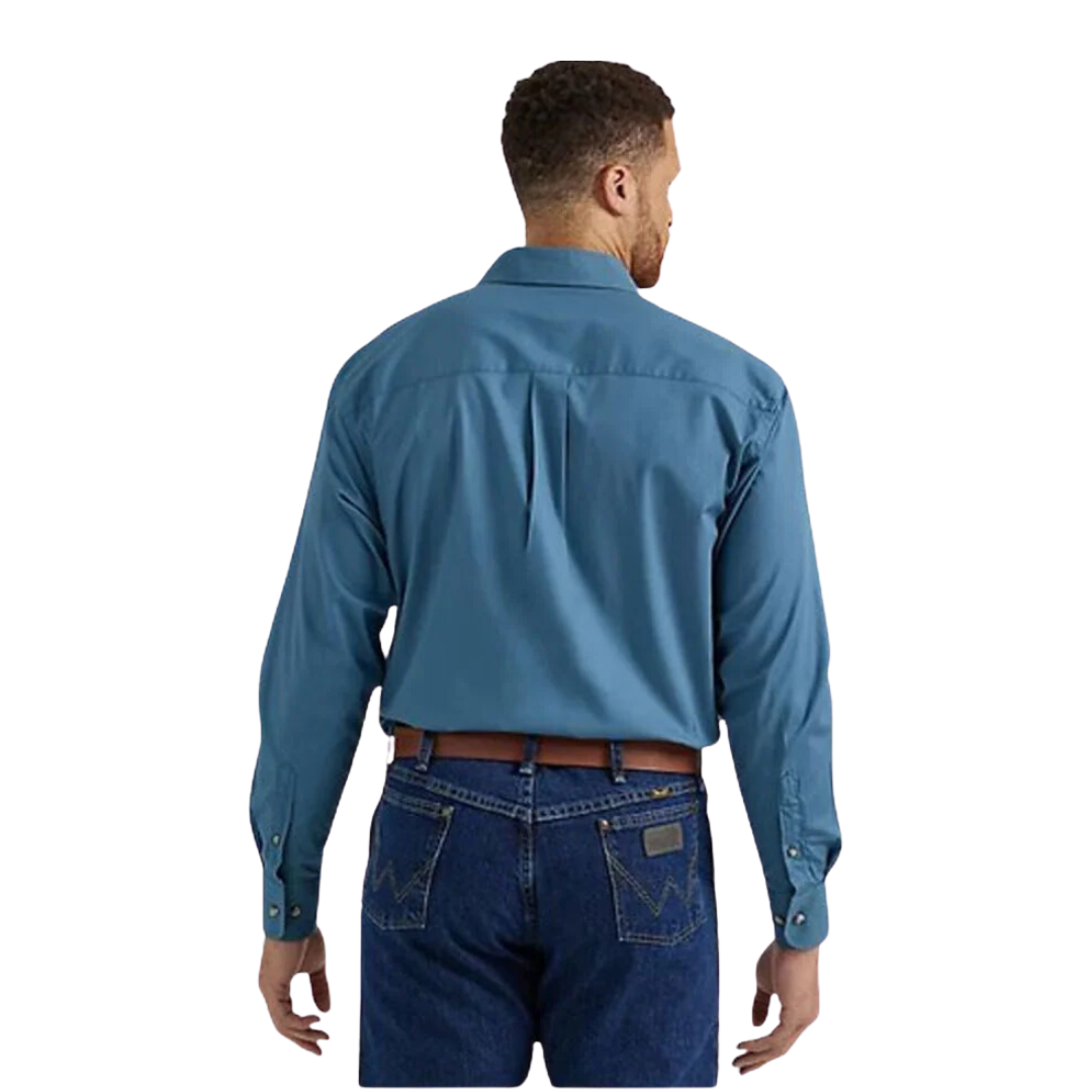Wrangler Men's George Strait Steel Blue Shirt