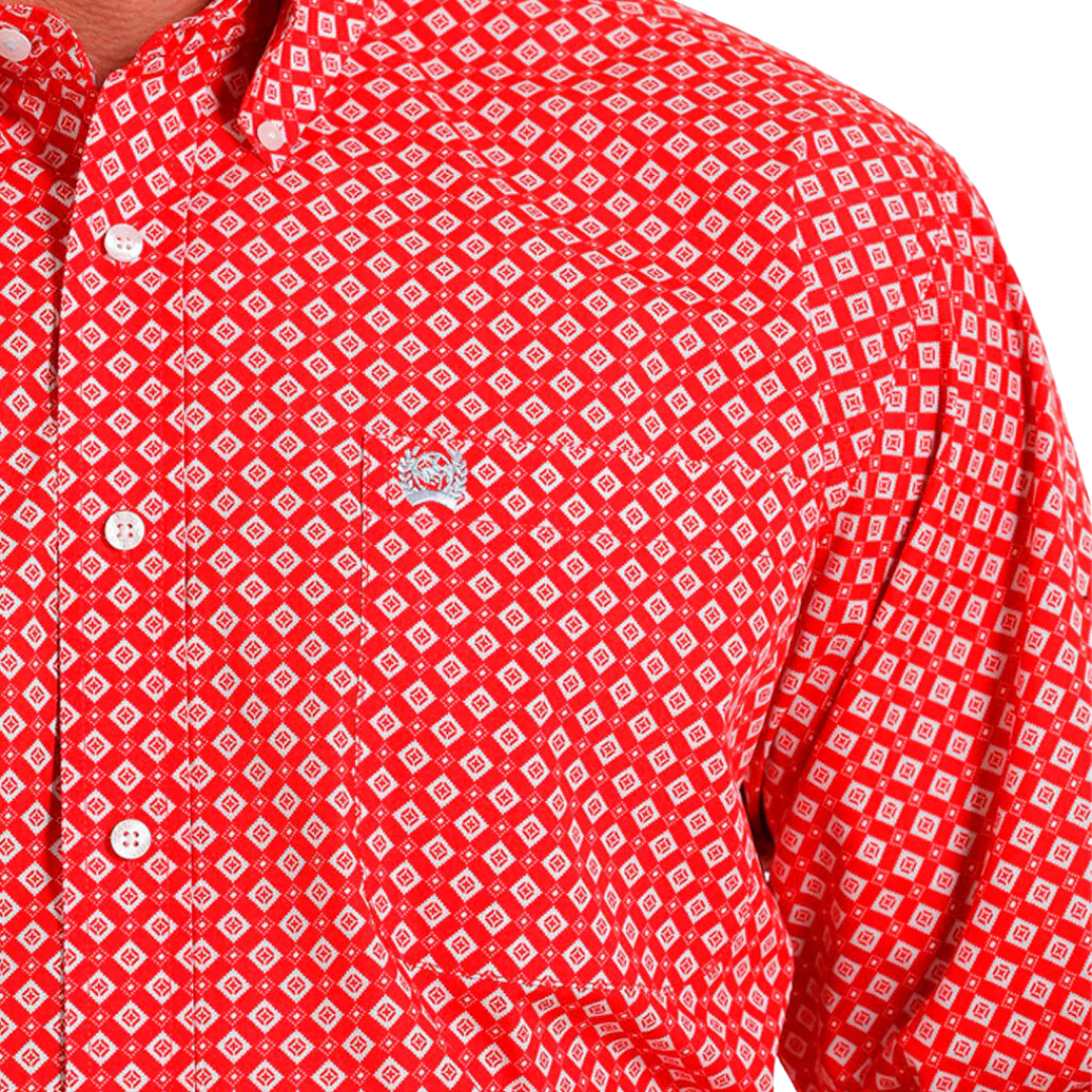 Cinch Men's Button Down Print Shirt