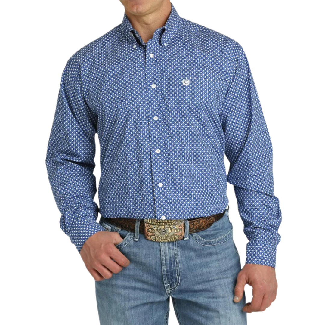 Cinch Men's Long Sleeve Royal Shirt