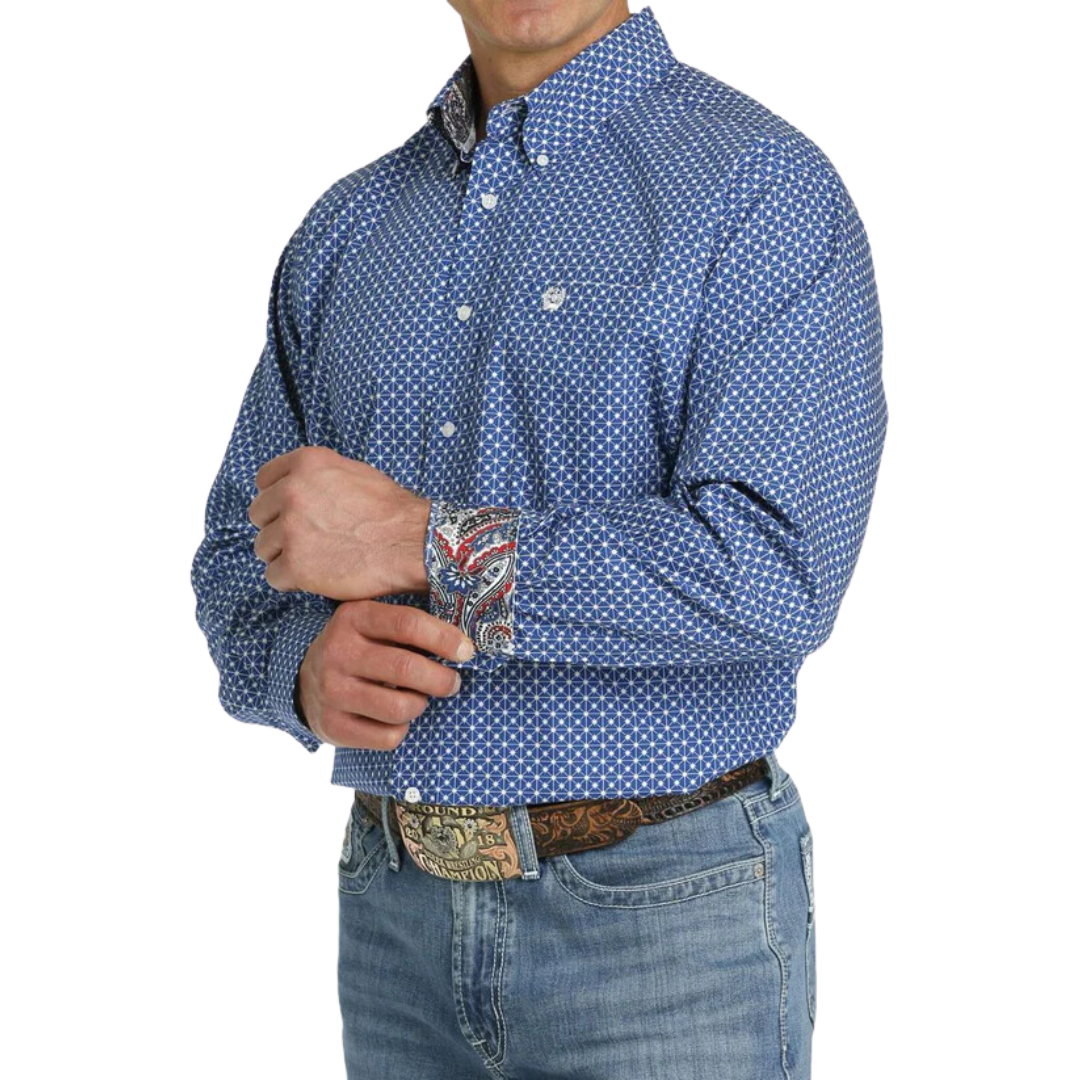 Cinch Men's Long Sleeve Royal Shirt