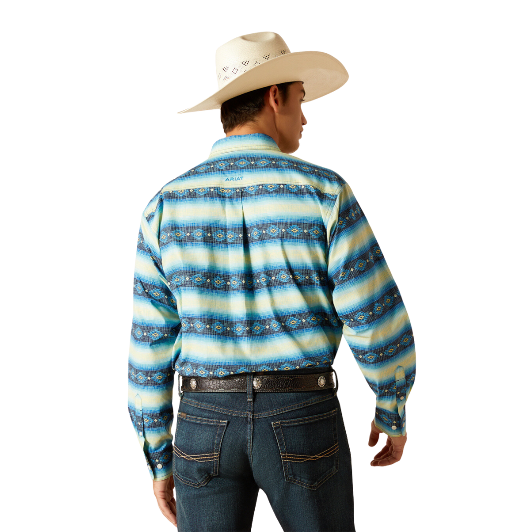 Ariat Men's Penn Button Down Blue Shirt
