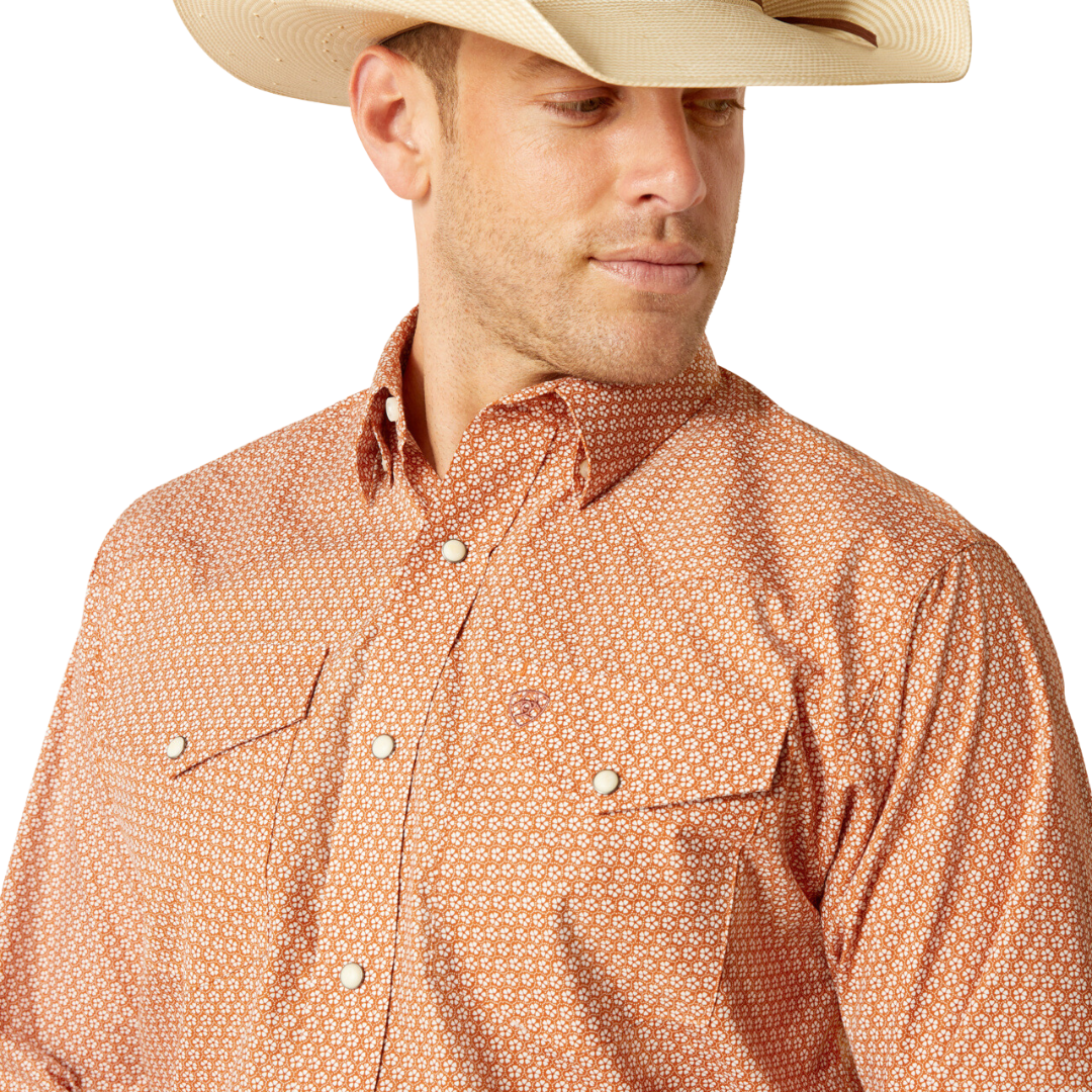 Ariat Men's Easton Snap Coral Shirt