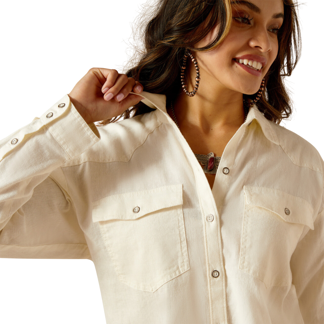 Ariat Women's Wilkes Cloud Dancer Blouse