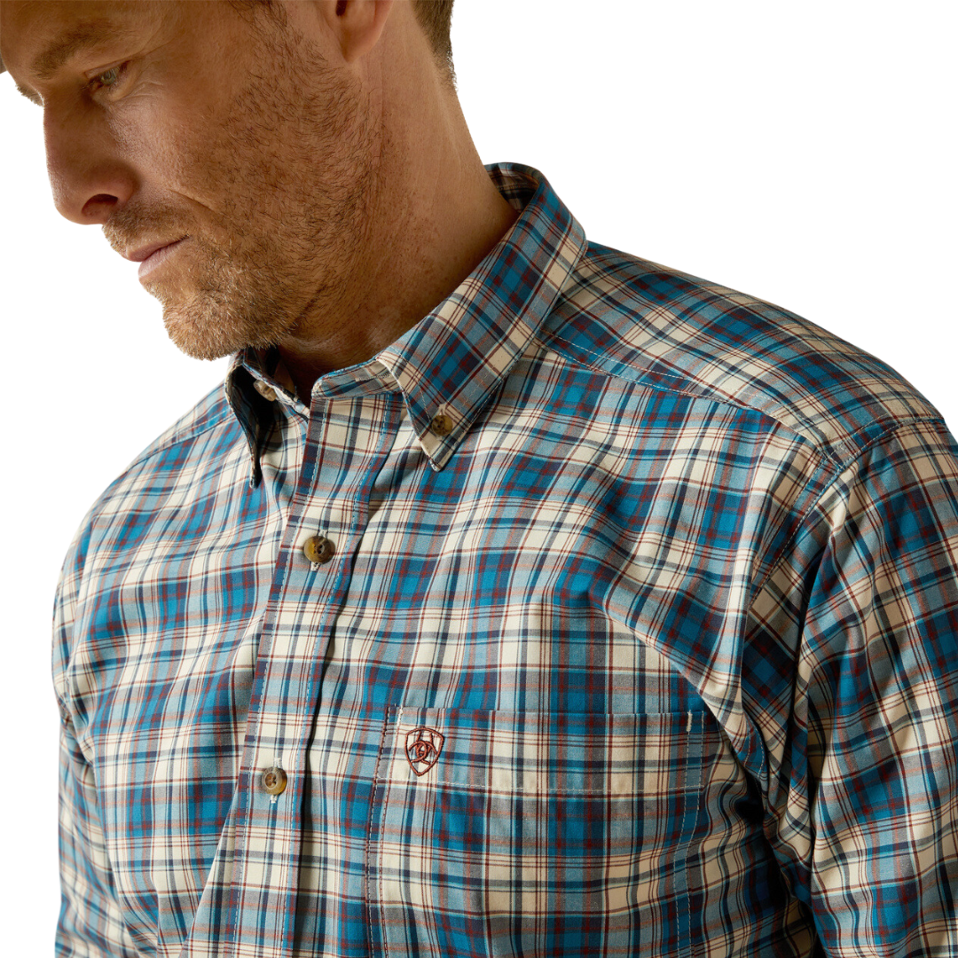 Ariat Men's Pro Parrin Teal Shirt