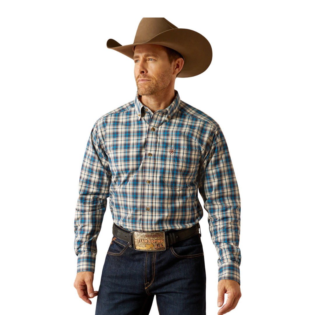 Ariat Men's Pro Parrin Teal Shirt