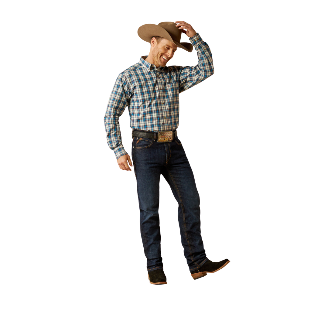 Ariat Men's Pro Parrin Teal Shirt