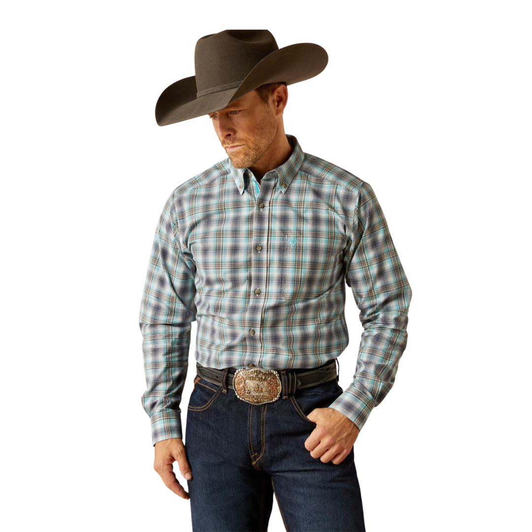 Ariat Men's Pro Piers Teal Shirt