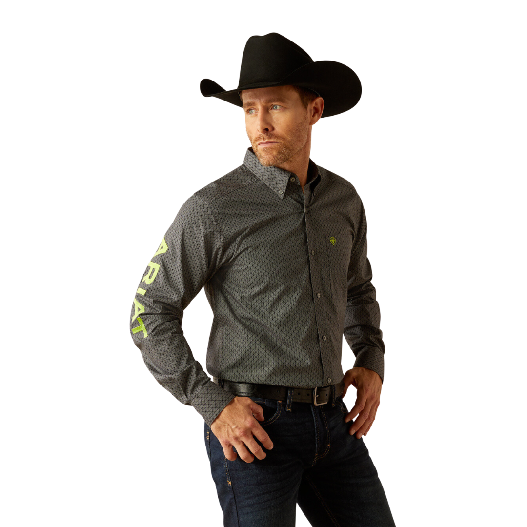 Ariat Men's Team Obi Black Green Shirt