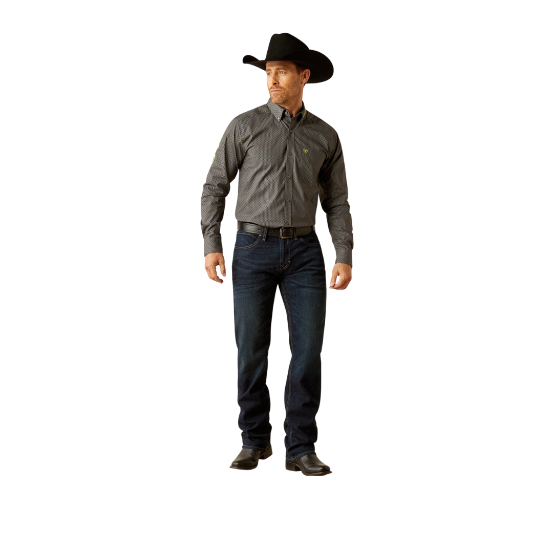 Ariat Men's Team Obi Black Green Shirt