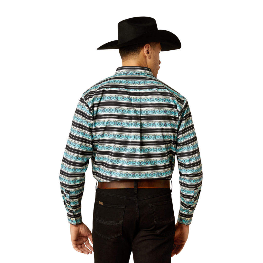 Ariat Men's Team Osborne Turquoise White Shirt