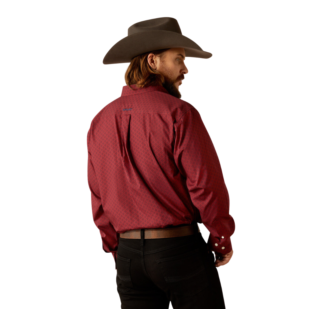 Ariat Men's Issac Dark Red Shirt