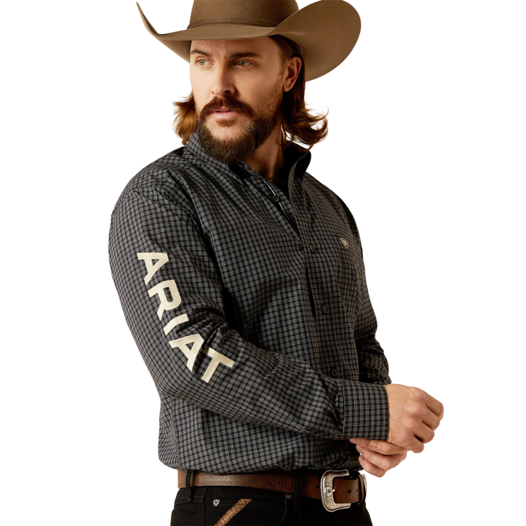 Ariat Men's Pro Team Black Khaki Shirt