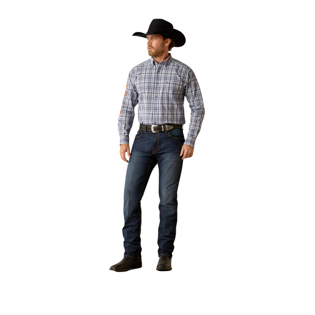 Ariat Men's Pro Team Orion Navy Orange Shirt