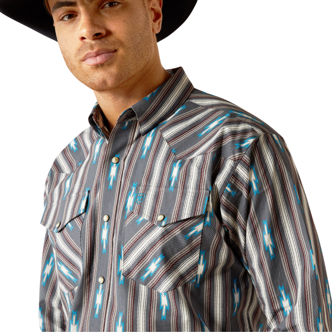 Ariat Men's Callahan Snap Grey Shirt