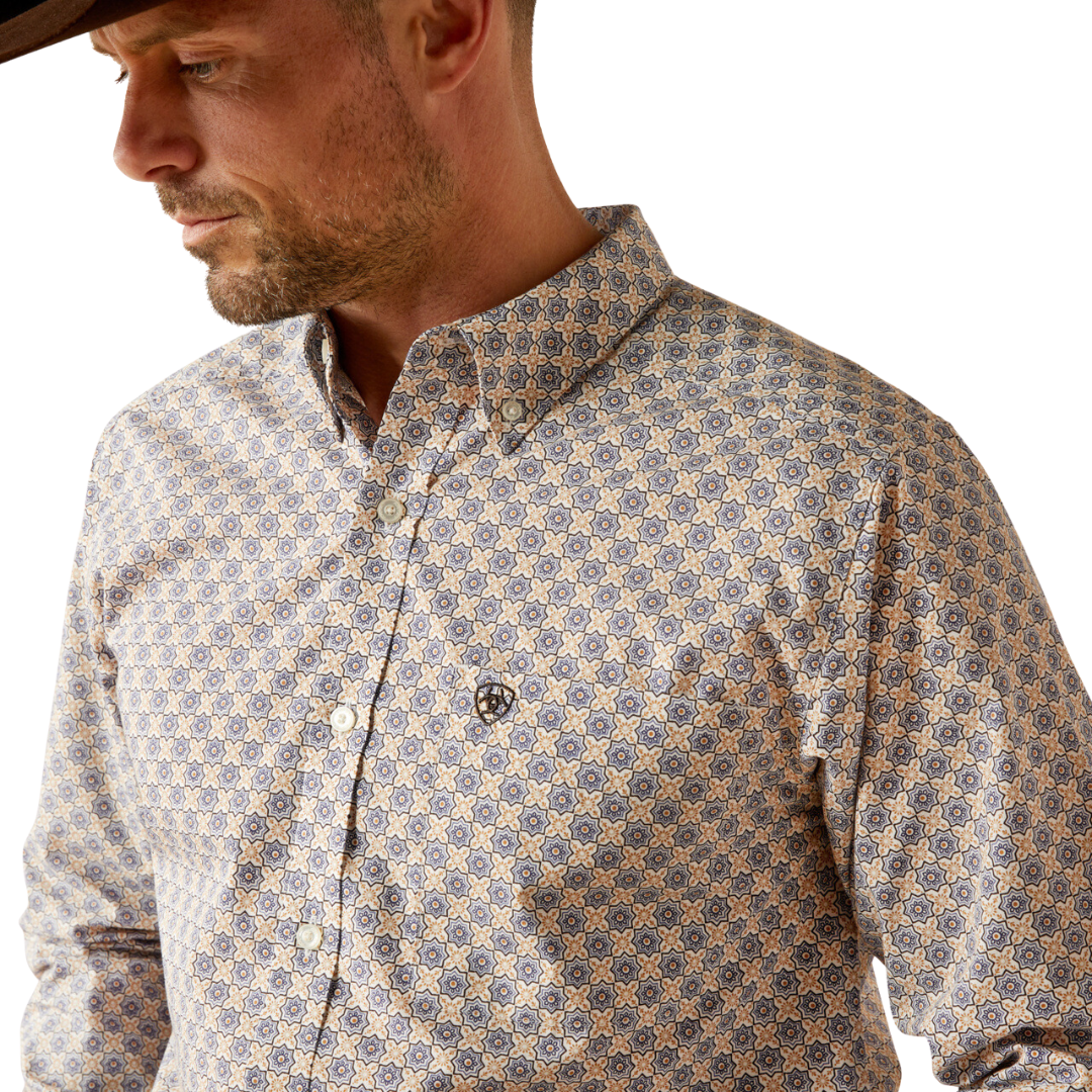 Ariat Men's Cario Grey Blue Shirt