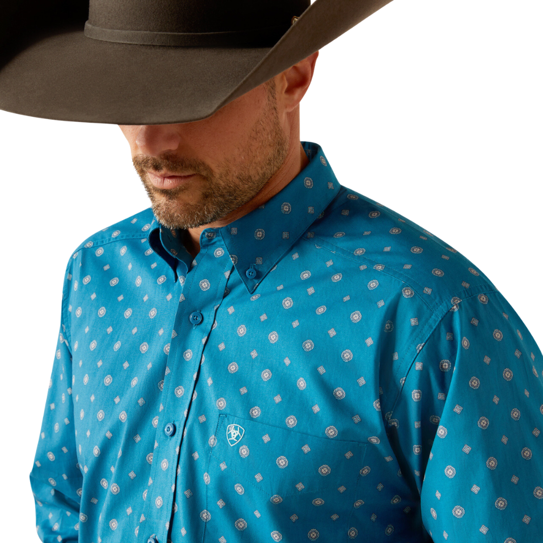 Ariat Men's Paxton Teal Shirt