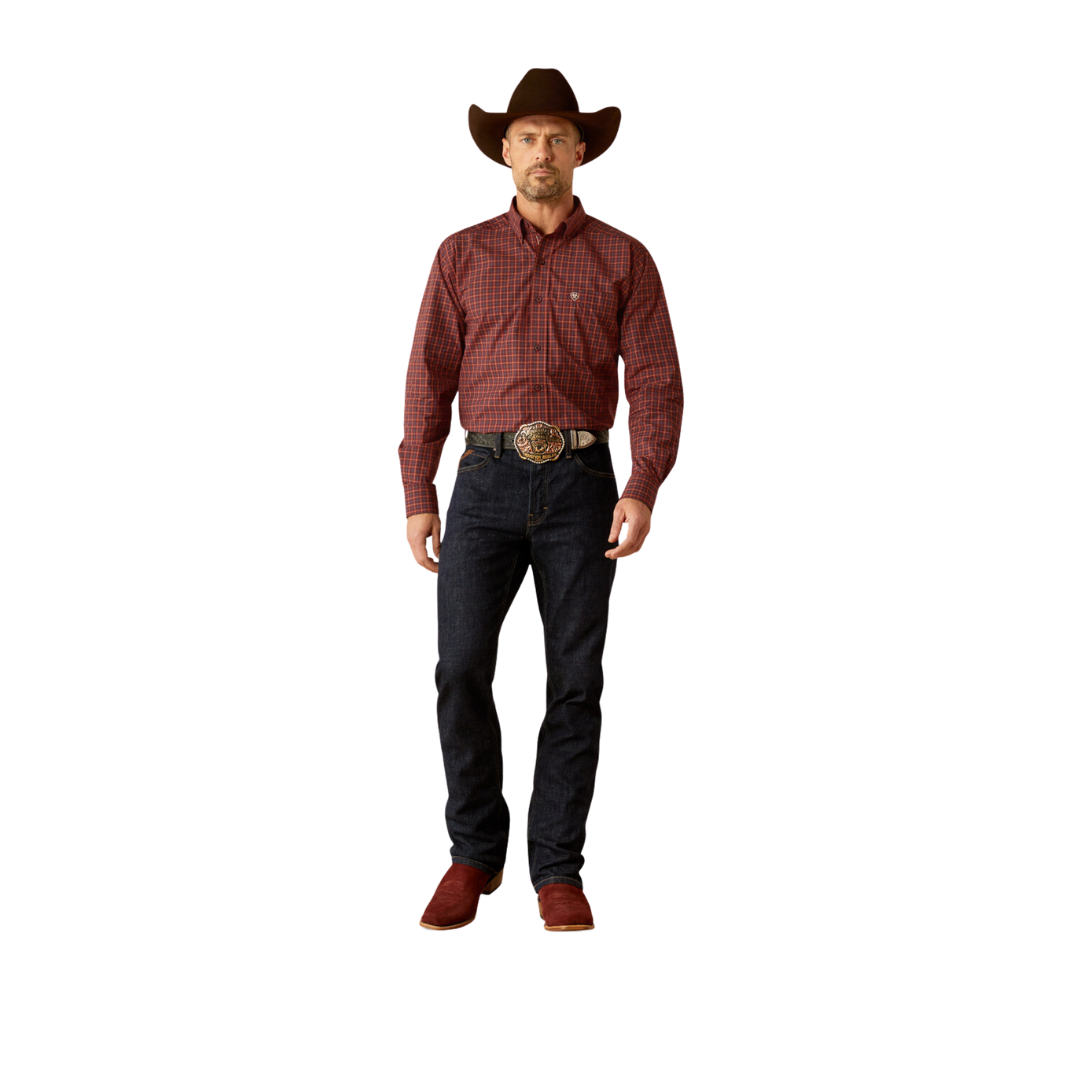 Ariat Men's Pro Pavel Burgundy Shirt