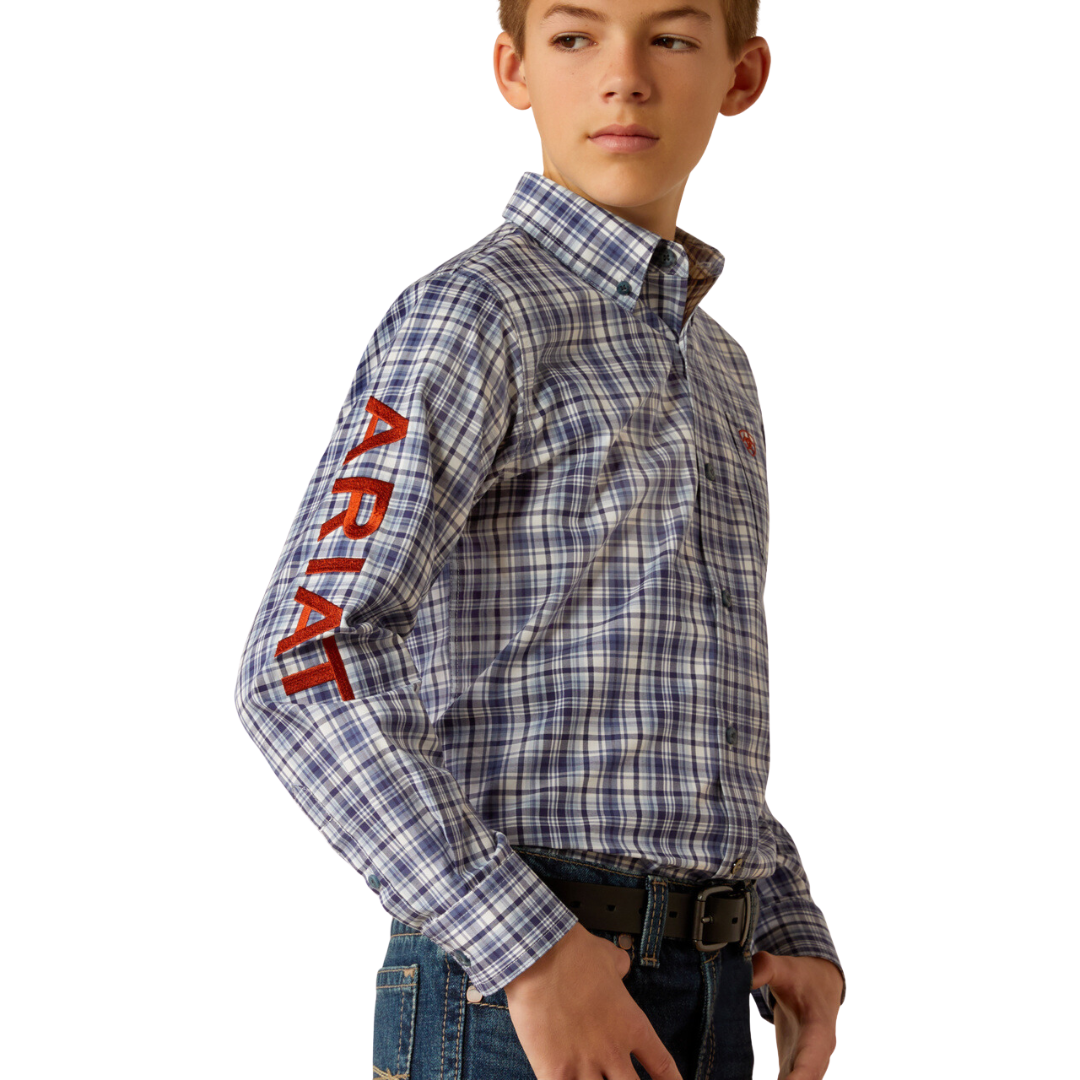 Ariat Youth Boy's Pro Team Orion Navy Shirt
