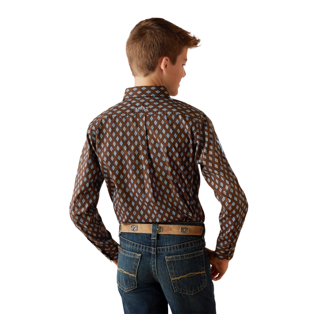Ariat Youth Boy's Team Oak Brown Shirt