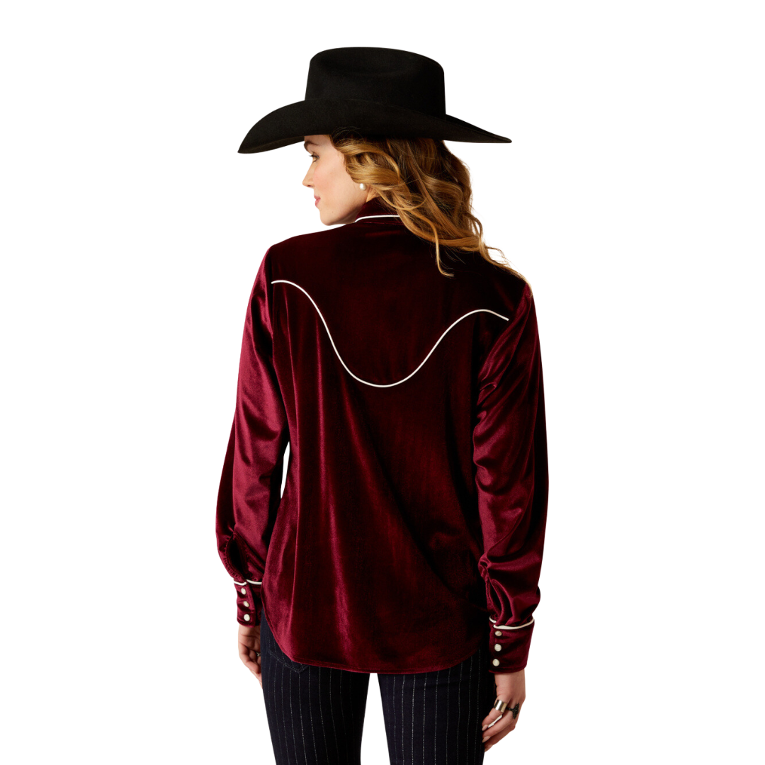 Ariat Women's Casa Rosa Burgundy Shirt