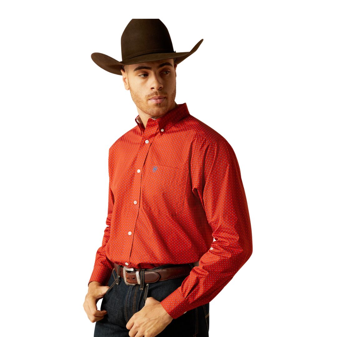 Ariat Men's Lucian Orange Shirt