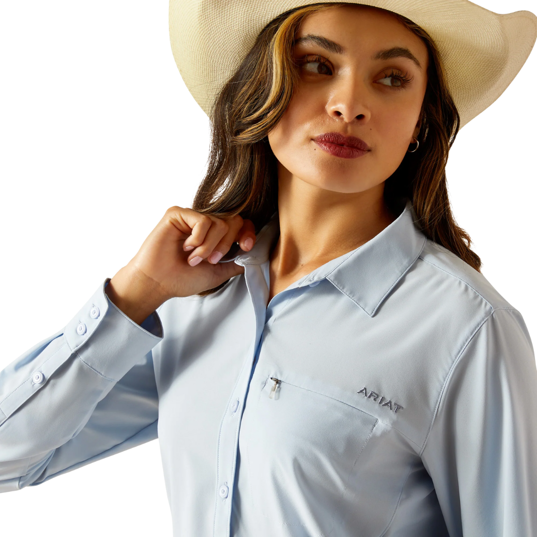 Ariat Women's Venttek Chambray Stretch Blue Shirt