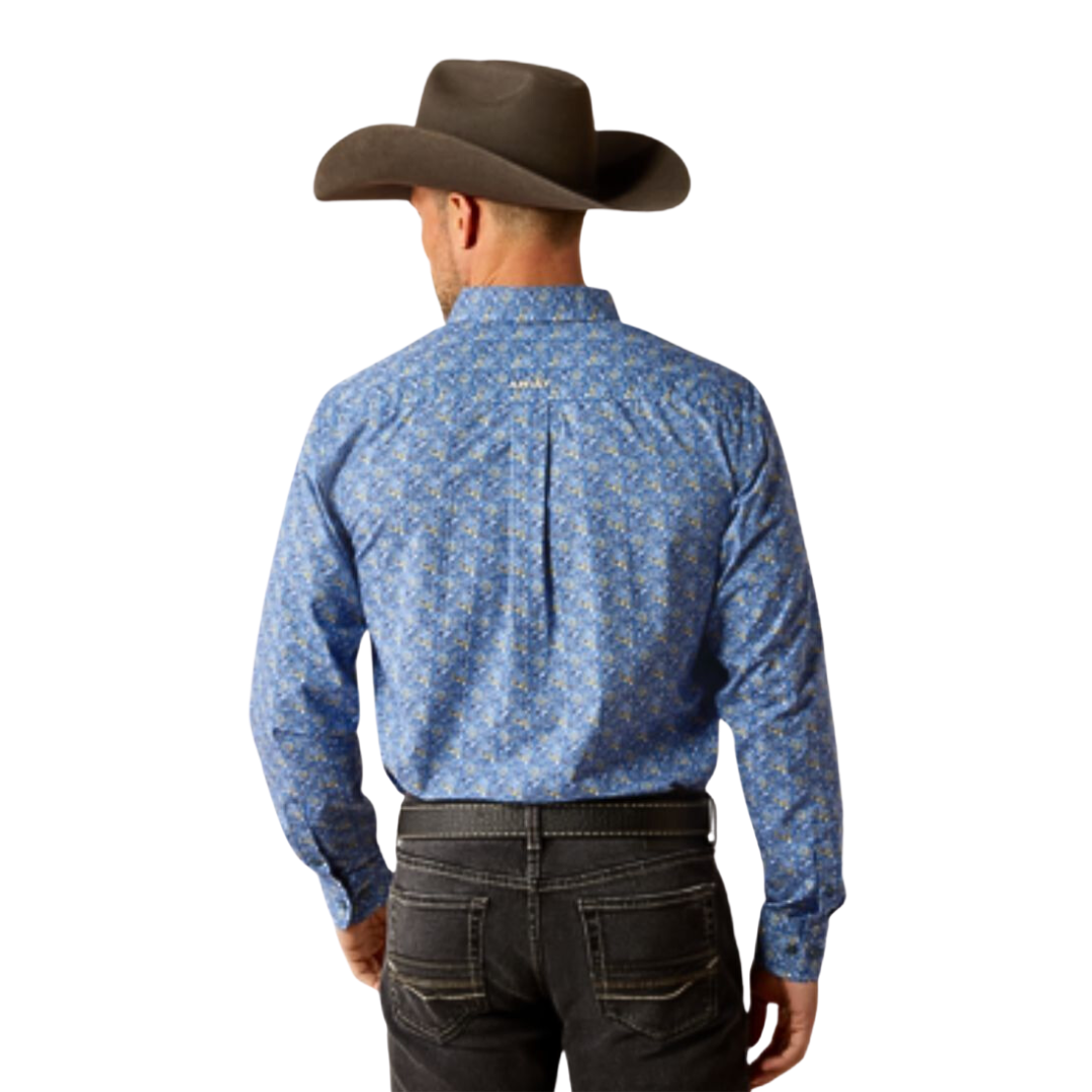 Ariat Men's Thell Fitted Blue Shirt